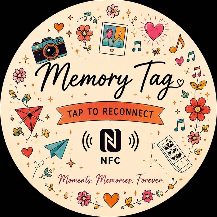 Memory Tag — Doodle Bloom design