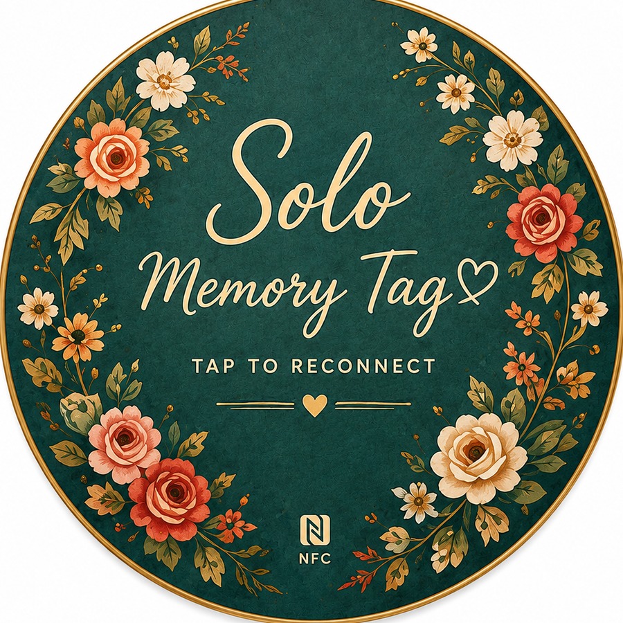 Memory Tag — Emerald Wreath design